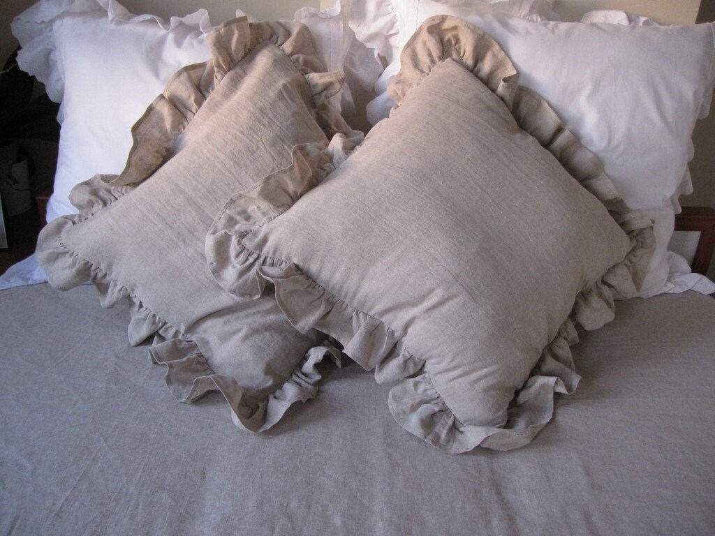 Euro sham pillow cover 26x26 or 20x20 decorative ruffled Etsy
