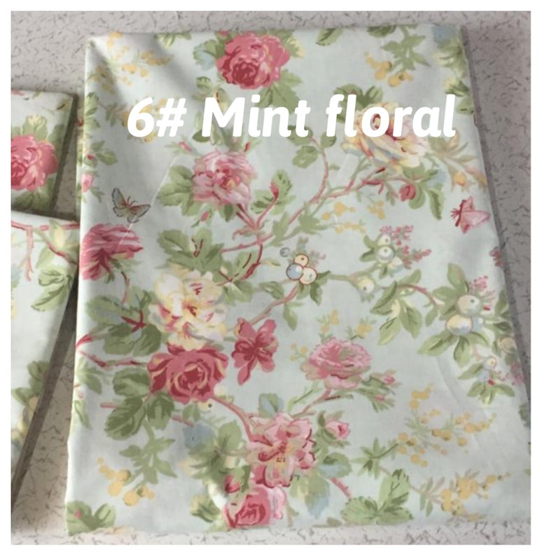 Vintage Floral Duvet Cover Mint Green Pale Blue Pink Posy Etsy