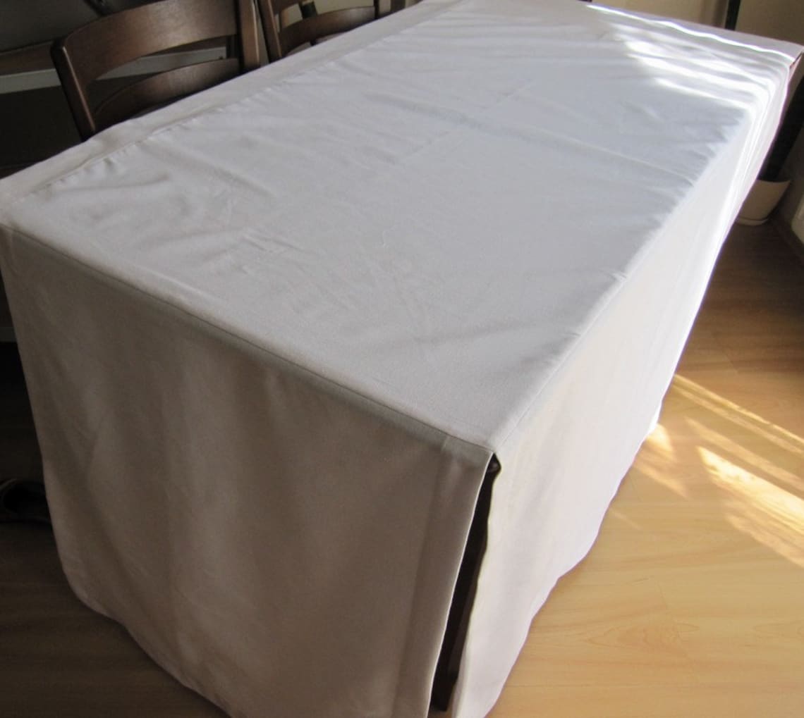 Fitted Table Skirt-split Corner Table Cloth-college Dorm Room Desk ...