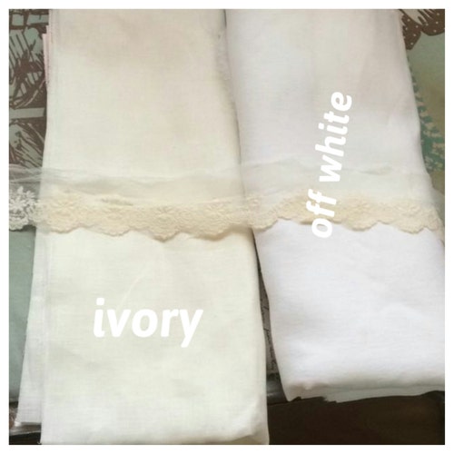Linen bed skirt, white Ivory lace waterfall ruffled bedding-bedskirt drop 22 32 dust ruffle tier rows -shabby chic bedding-Queen king CRIB shops