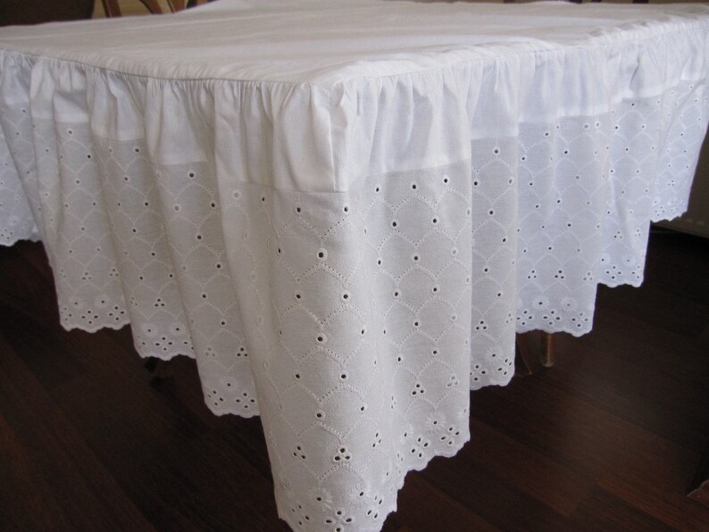 Crib bed skirts Dust ruffle White or ivory shabby chic Etsy