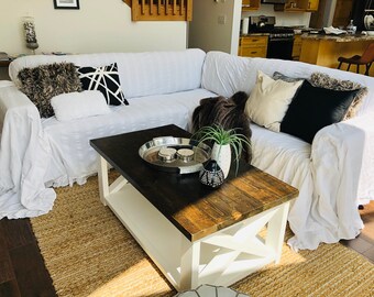 Sectional Couch Cover L Shaped Sofa Throw Covers ruffled Corner
