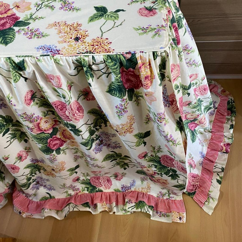 Bedspread Skirted Coverlet Ruffled Bed Cover Shabby Chic - Etsy