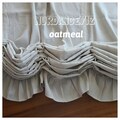 Balloon curtain Valance ruffle kitchen curtain panels Valance shabby chic cottage linen rustic CURTAIN cafe gardinen white oatmeal gray pink product logo