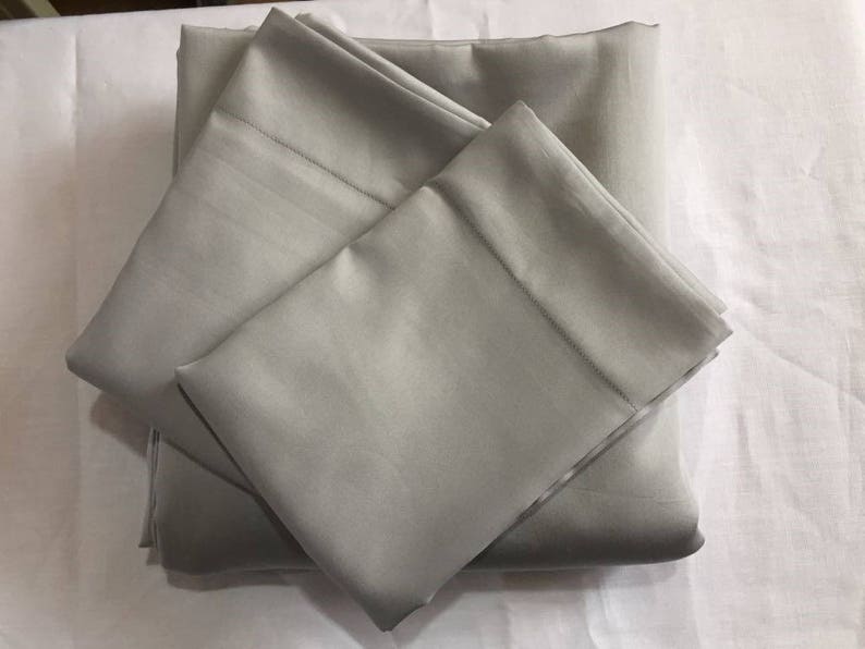 Oversized King Bedding. Super King size Duvet cover 120x98 120x120 Solid gray cotton. 118x114 palatial king queen-custom bedding Nurdanceyiz image 3