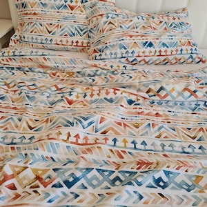 Plaid flannel bedding duvet cover set-Christmas theme decor-Xmas gifts-Red green white plaid duvet cover queen.Super King custom bedding image 10