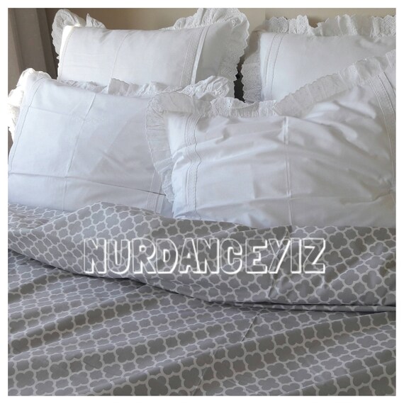 Quatrefoil Clover Duvet Cover Oversized Queen 90x98 Super King Etsy