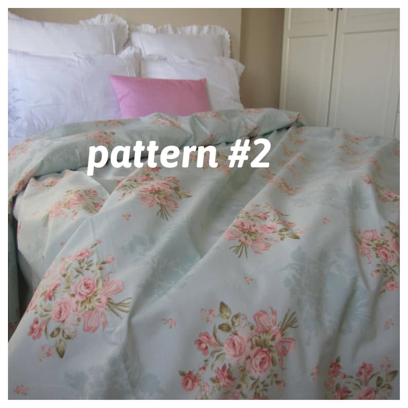 Vintage Floral Duvet Cover Mint Green Pale Blue Pink Posy Etsy Australia