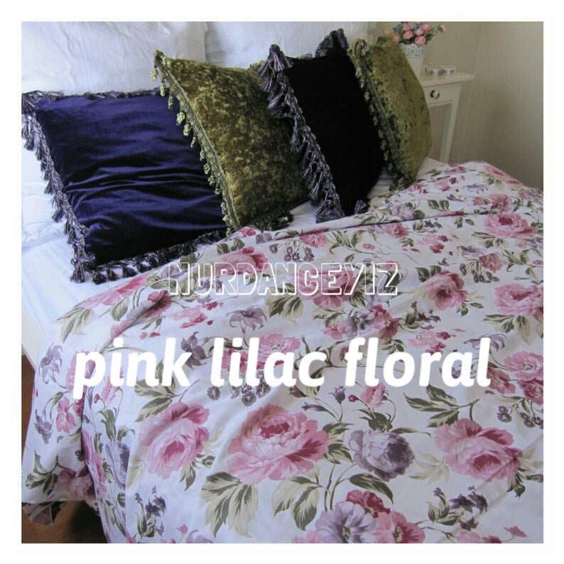 118x114 Palatial king size duvet cover Rose print red floral Etsy