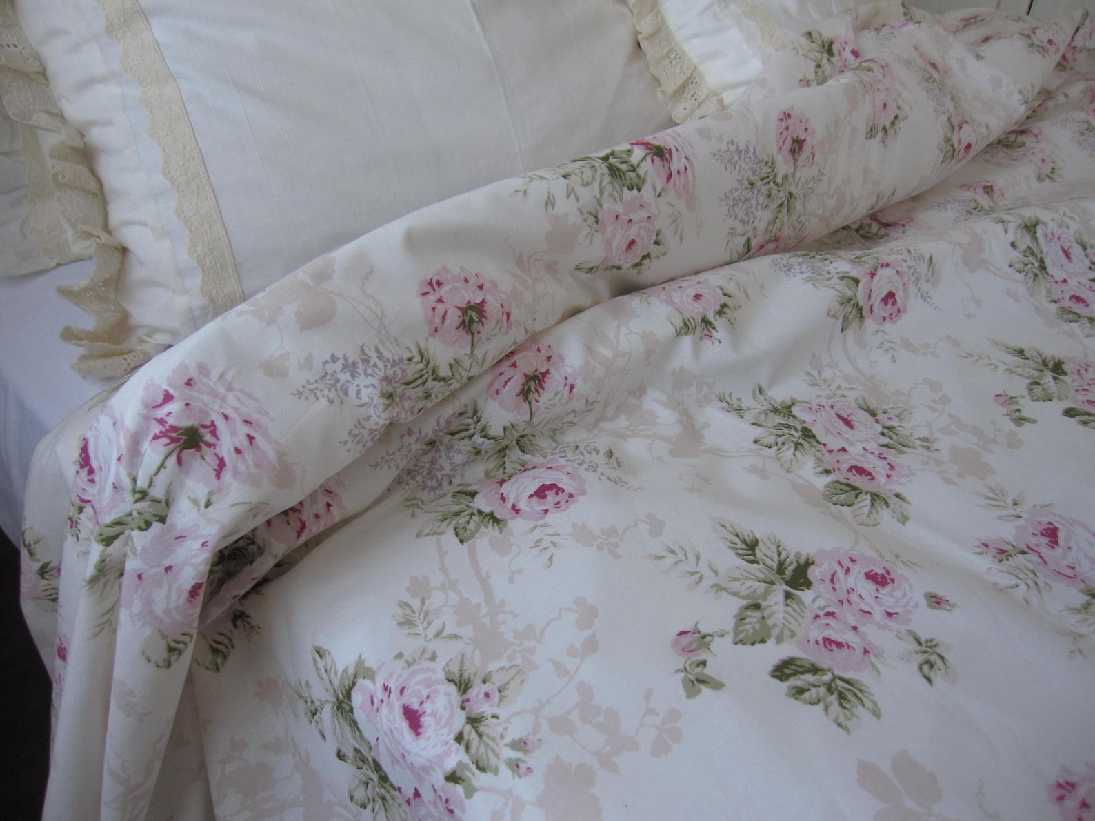 Shabby Chic Bedding . Vintage Floral Duvet Cover Queen .pastel Etsy