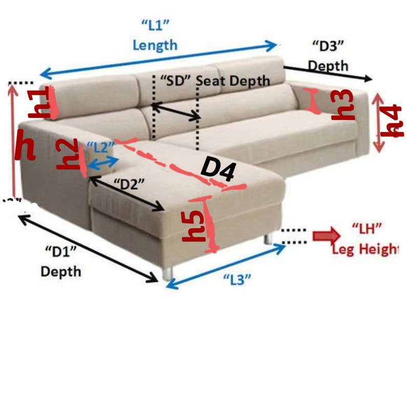 L Shaped Sofa Throw Coverscotton Canvas Sectional Couch Cover Etsy