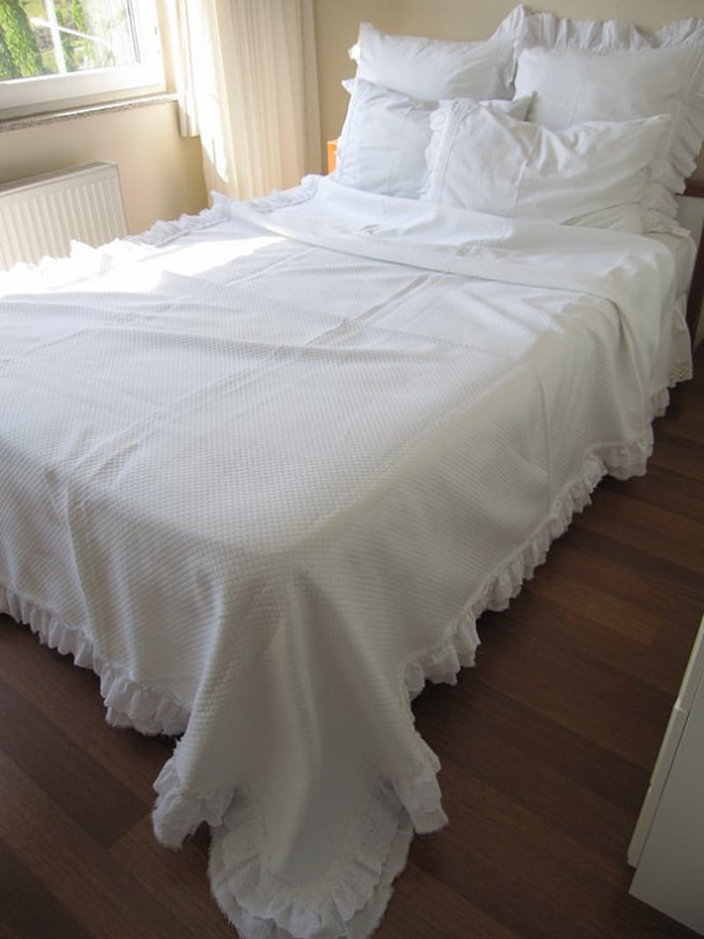 Matelasse Coverlet Diamond Pique Bedspread Bed Spread Summer Etsy