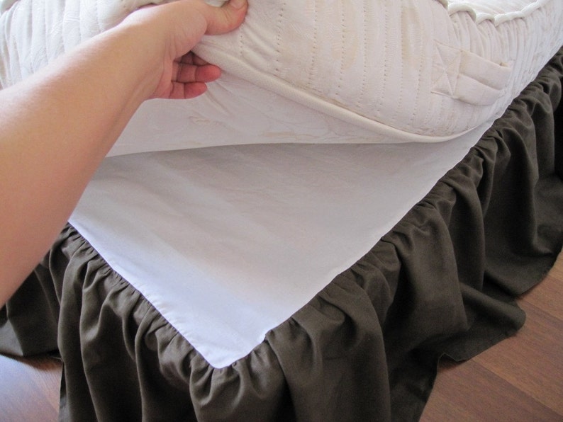 Ruffle Crib Bed Skirt Dust Ruffle Bedskirt Base Coverlet Etsy