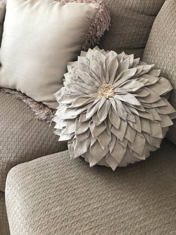 round white throw pillow