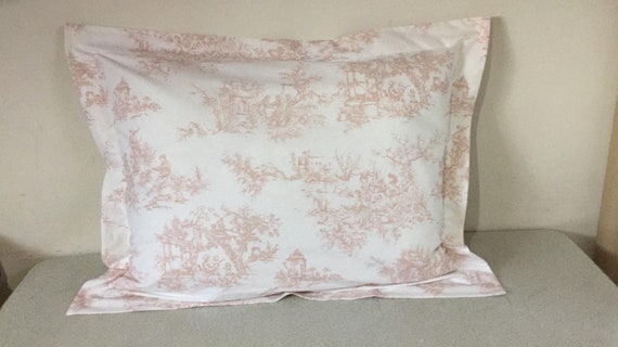 Toile Pillow Shams Queen King French Country Toile Print Etsy
