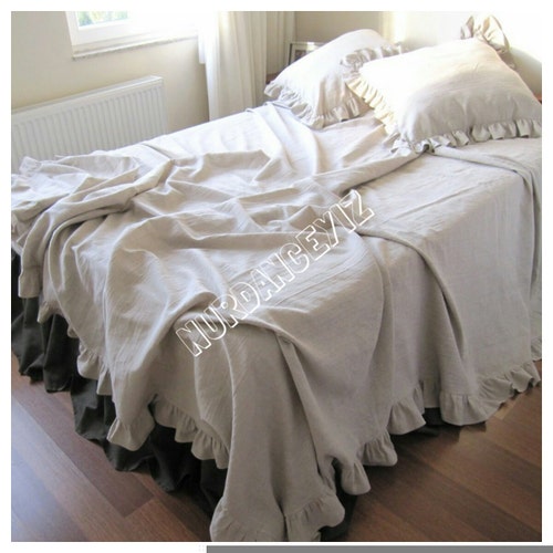 Bedspread King 120x120 Queen Bed Spread Ruffled | Etsy