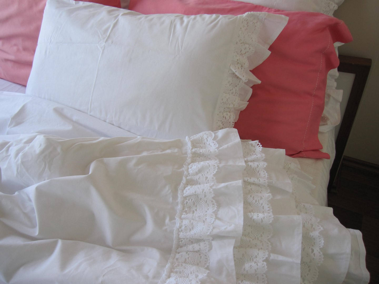 Ruffle euro pillow sham king pillow sham white ivory cotton Etsy