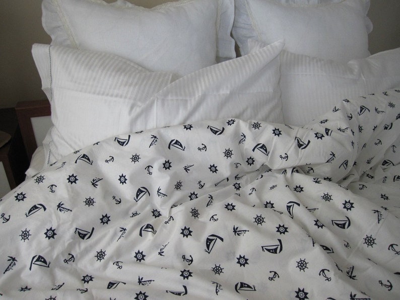 Nautical Oversized Bedding King 120 by 120 Duvet Cover Super Etsy