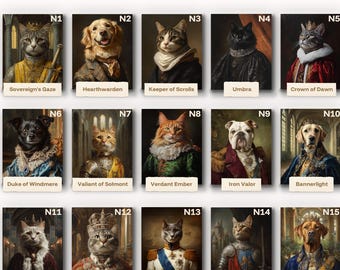 CUSTOM PET PORTRAIT, königliches Haustierporträt, königliche Hundemalerei, Renaissance Hundemalerei, individuelle Kunst vom Foto, beste Geschenkidee für Tierbesitzer