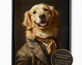Haustierportrait nach Maß, Renaissance Hund oder Katze Portrait, königliches Tierportrait, Haustierportrait, handgefertigte Leinwand mit Holzrahmen