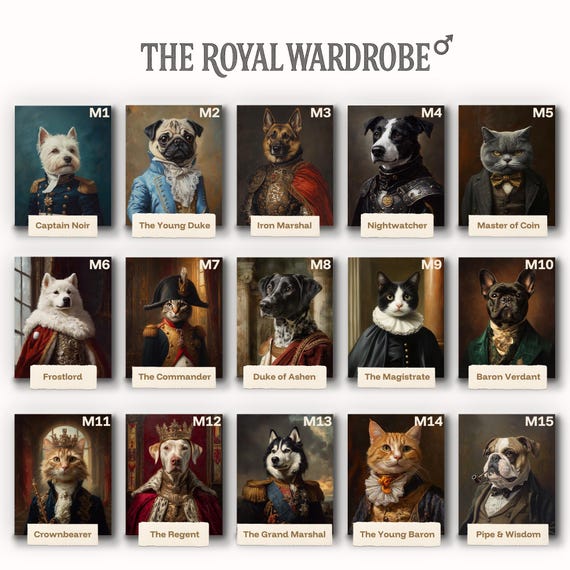 Custom Pet Portrait, Renaissance Dog Painting, Pet Lovers Gift, Dog Portrait, Pet Loss Gift, Last Minute Gift, King Queen Pet Cat Art