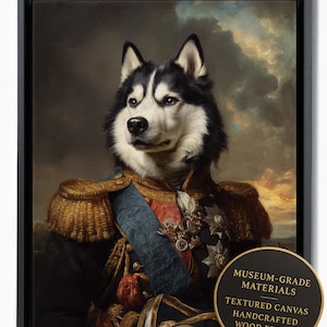 CUSTOM PET PORTRAIT, Royal Pet Portrait, Renaissance Dog and Cat Painting, Digital Oil Painting Print On Canvas, Pet Lover Gift