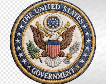 Embleem Amerikaanse regering PNG - ontwerp patriottisch adelaarsschild van de Verenigde Staten - 250e verjaardagslogo - tactische patchstijl - DTF-sublimatie