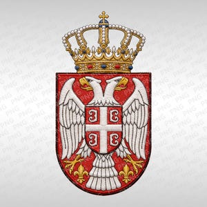Serbien Wappen PNG - Doppelkopf Adler Grb Srbije (Digitaler Download)