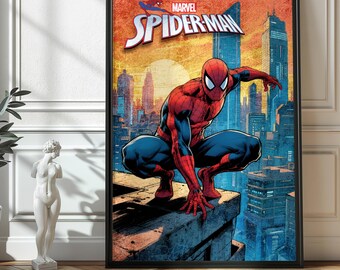 Spider-Man-filmposter – superheld fanartprint, Marvel Wall Art (digitale download)