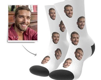 Calcetines con foto personalizados: calcetines con cara personalizada, un regalo original y original.