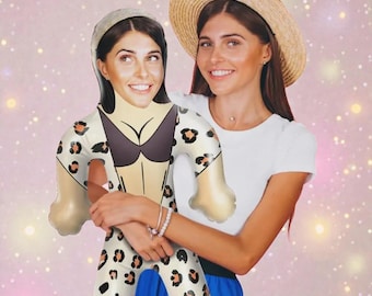 Inflable con cara personalizada: decoración personalizada para fiestas en la piscina