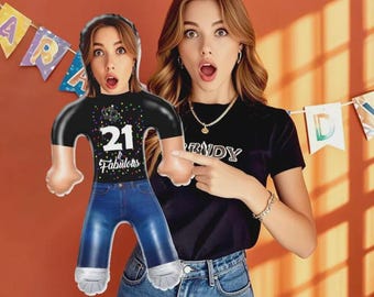 Muñeca inflable con globo y cara personalizada: divertida decoración personalizada para fiestas