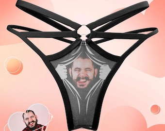 Tanga con foto personalizada: ropa interior personalizada, un regalo divertido y novedoso.