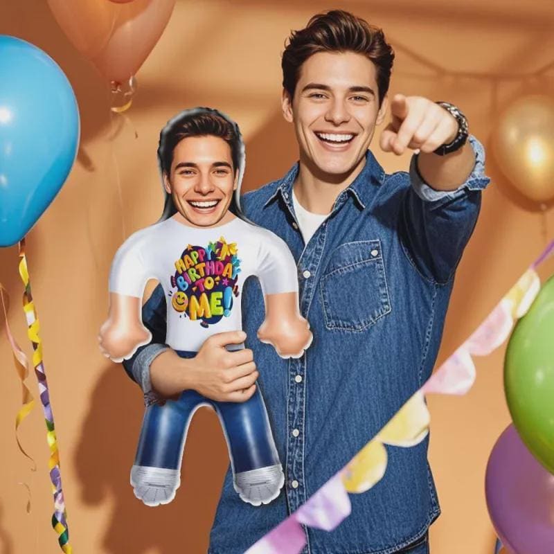 Pajitas y globos personalizados con caras