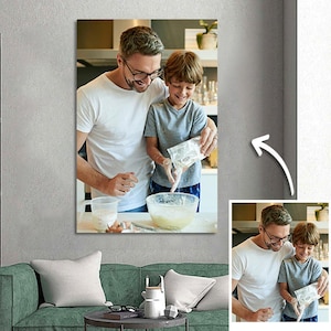 Personalized Photo Canvas: Oil Painting Style Custom Wall Art (50x70cm)