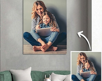 Benutzerdefinierte Leinwand Wandkunst Personalisierte Foto Ölgemälde Druck 30 × 40 cm Rahmenlose Wohnkultur
