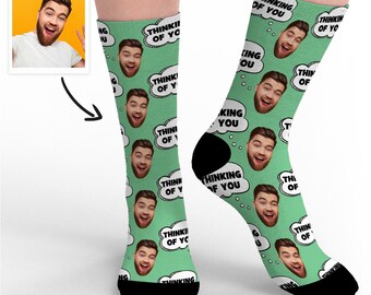 Calcetines con cara personalizada, calcetines con foto personalizada, regalo novedoso
