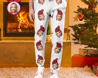 Pantalones deportivos personalizados con cara de novia: pantalones deportivos unisex personalizados con foto divertida, regalo para tu pareja.