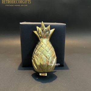 Solid Brass Pineapple Door Knocker | Vintage Style Door Bell | Unique Fruit Brass Decor for Home | Elegant Housewarming Gift .