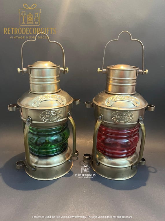 オイルランタン　アンカー　アンティーク　ランプ　真鍮 真鍮製アンティーク仕上げのアンカー オイル ランタン | 12