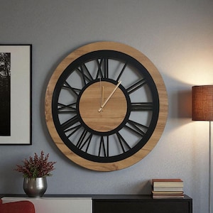 Personalized Wood Wall Clock with Logo – Custom Office Decor, Corporate Gift, Engraved Wooden Clock, Business Branding Gift