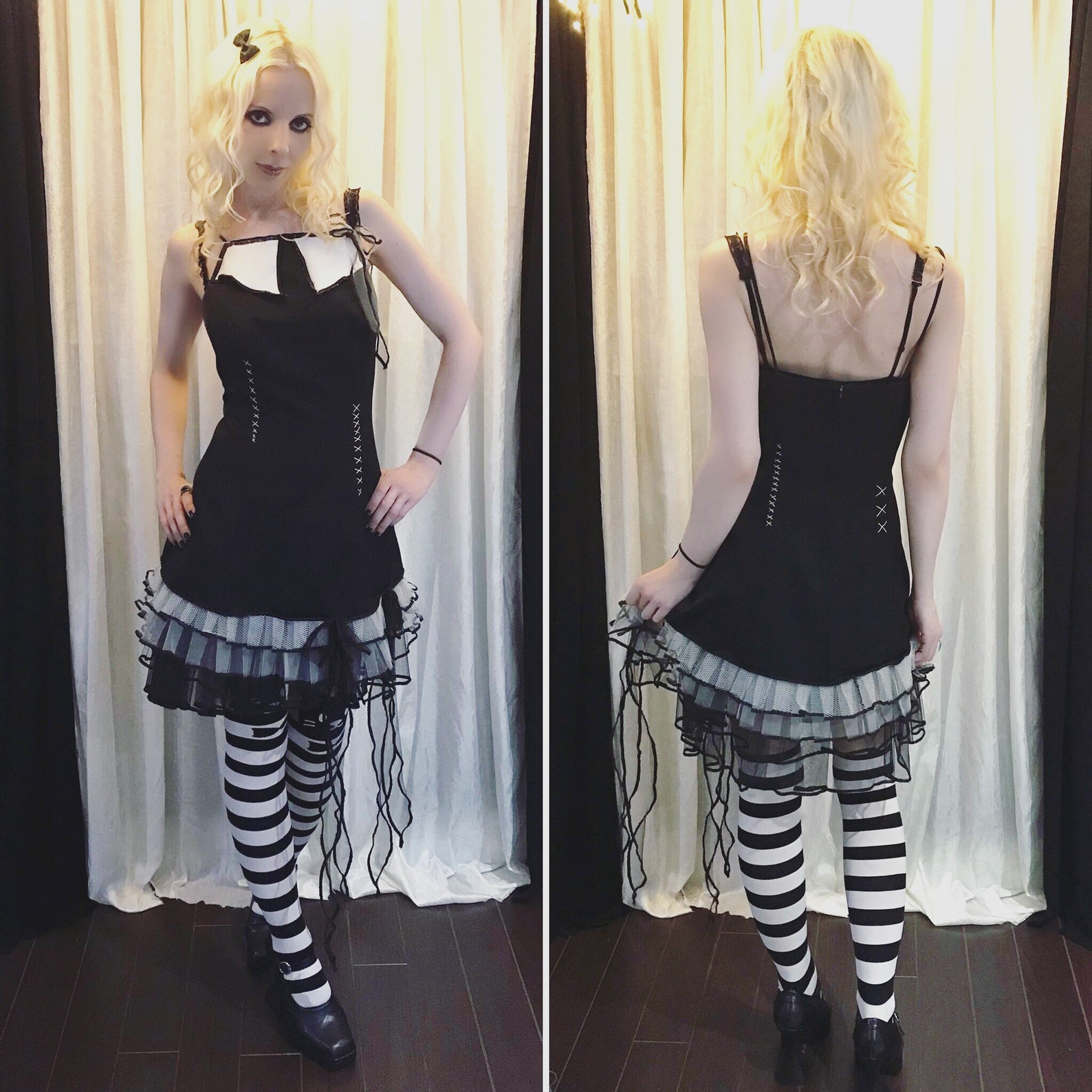 Deadmoongrrrl Black Gothic Baby Doll Dress Etsy