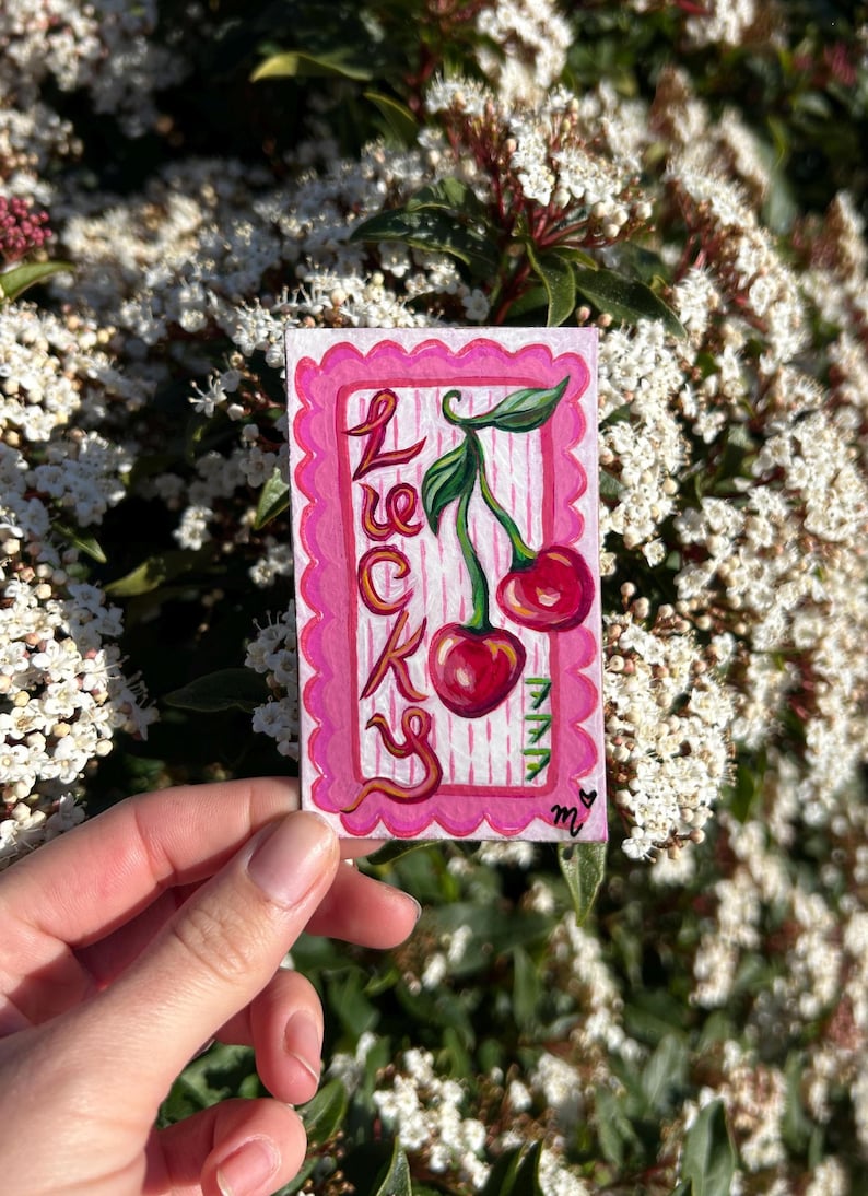 mini-original-hand-painted-cherries-artwork-lucky-fruit-art-10cm-x-6