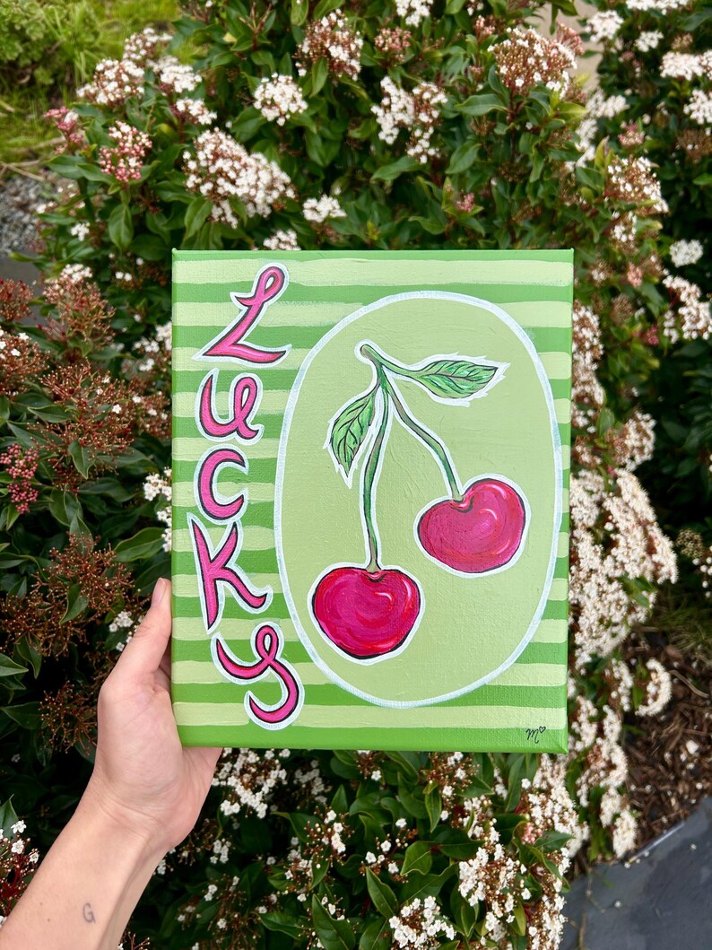 lucky-cherries-original-artwork-8x10-inch-hand-painted-canvas