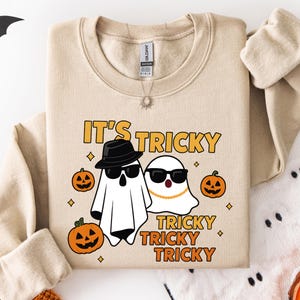 It&#39;s Tricky Halloween Sweatshirt, Hoodie, Long Sleeve, S-2XL