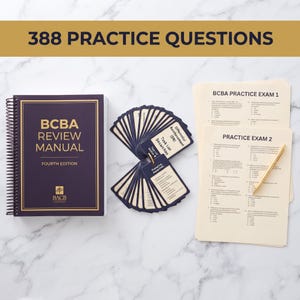 Förberedelsepaket för BCBA-examen, studieguide för uppgiftslista för 6:e upplagan, flashcards, övningsprov
