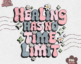 Retro Mental Health PNG: Groovy Self Care Quote (Digital Download)