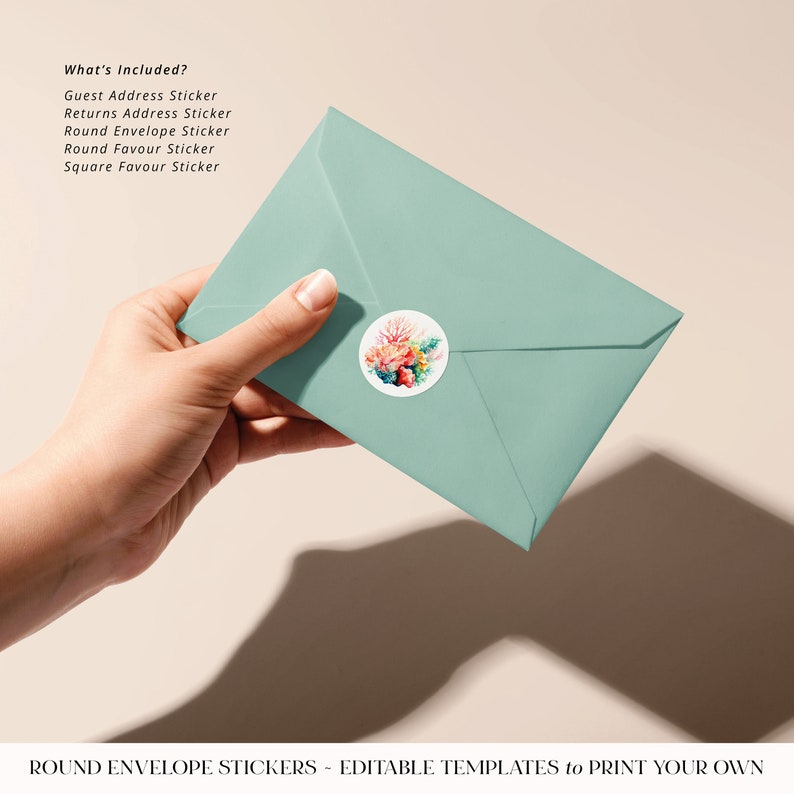 Printable Sticker Template Bundle. Guest Address and Returns Address ...