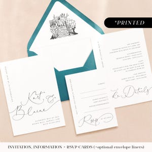 Minimal modern wedding invitations, typographic printed invites classic, monochrome invitation, details and rsvp cards