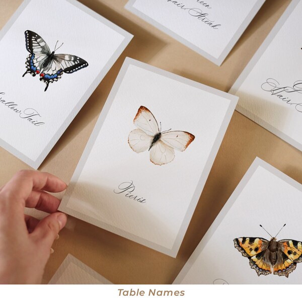 Printable Butterfly Table Name for Wedding or Party  - Butterflies